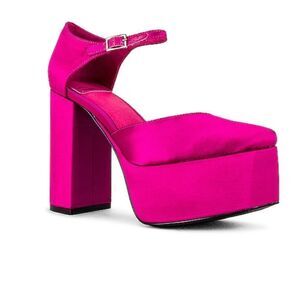 COPY - Over And Out Pump in Fuchsia Satin Jeffrey Campbell